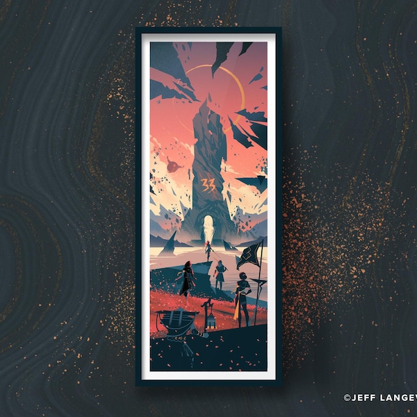 Expedition 33 Art Print Poster, Clair Obscur video game design