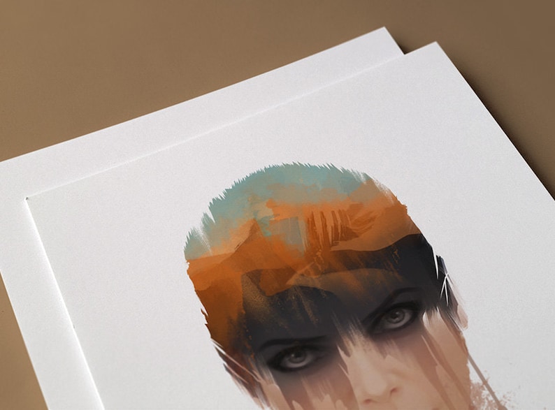 Furiosa Desert Fury Portrait Art Print Post Apocalytic Design image 3