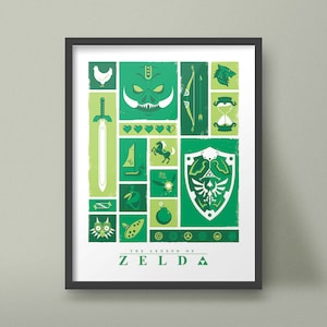 Legend of Zelda Art Print Nintendo Poster Modern Design