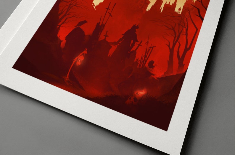 Bloodborne Art Print Yharnam Hunter Video Game Poster image 4