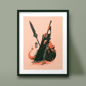 Videogameposter Monster Hunter Weapons, Greatsword, Jagras-kunstdruk