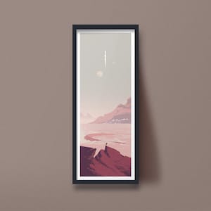 Impression d'art illustrée Paysage des dunes d'Arrakis
