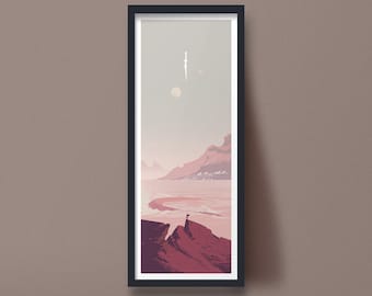 Dune Arrakis Landscape Illustrated Art Print