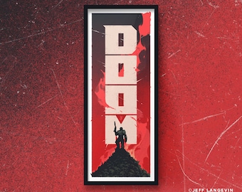 DOOM Art Print, video game poster