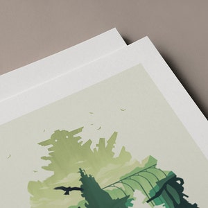 Printed on premium matte white paper with archival inks for excellent quality.