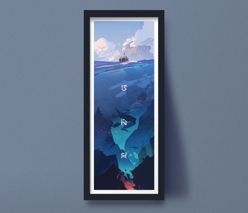 Subnautica Illustrated Art Print image 1