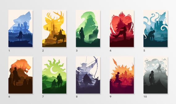 Game of Thrones Art Prints, book cover illustrations