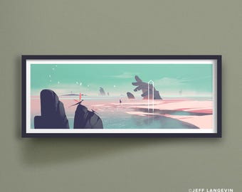 Sea of Giants | original art print fantasy concept