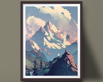 North Cascades National Park art print poster