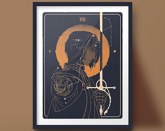 Scorpio Knight Zodiac Art Print