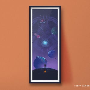 Outer Wilds Game  Tall art print, planets poster design
