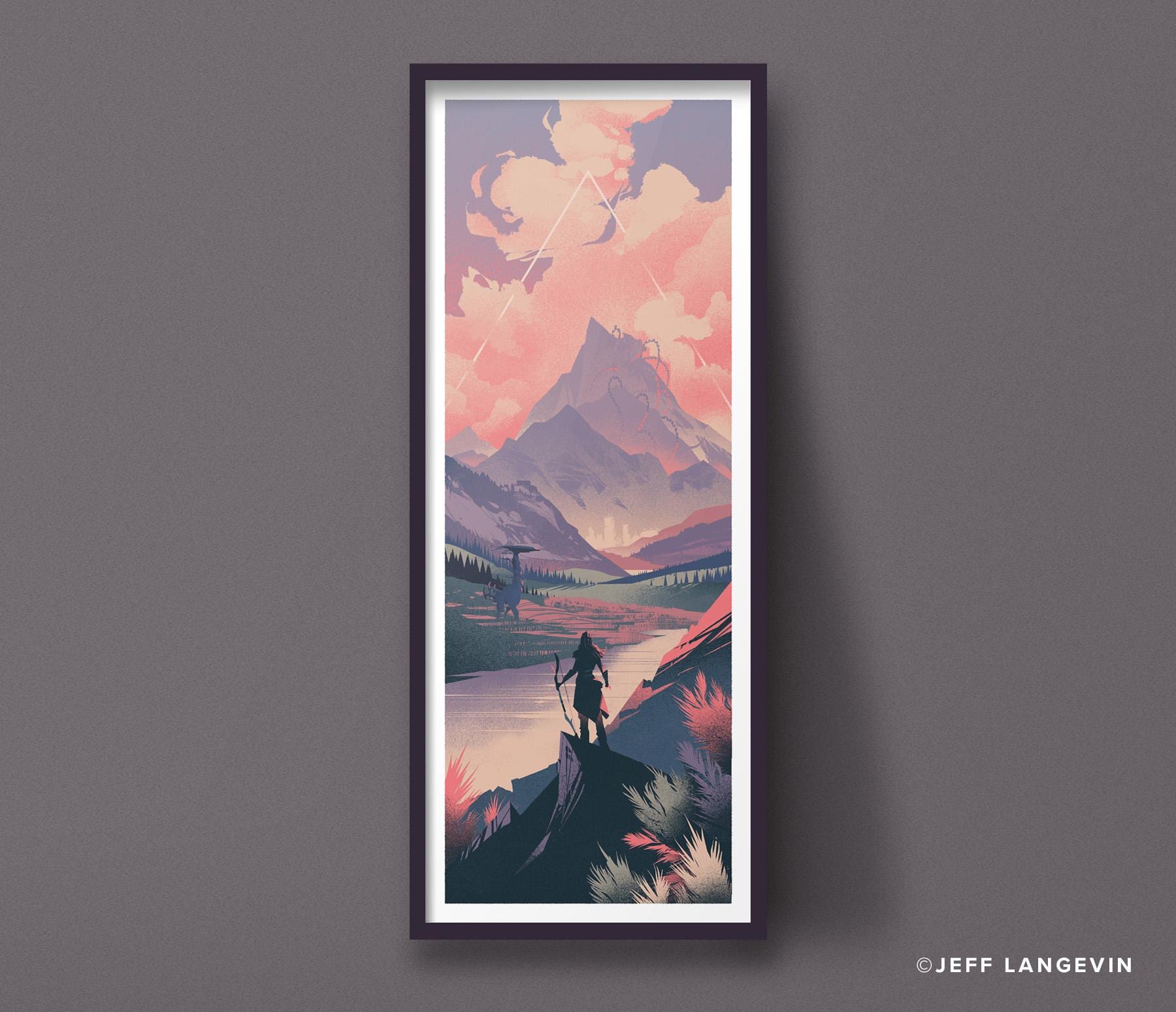 Horizon Landscape Art Print, Video Game Poster, Vertical Design - Etsy