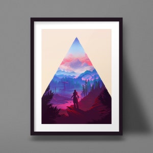 Horizon Zero Dawn Art Print, Aloy Game Poster Landscape