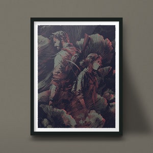 The Last of Us illustrated video game poster