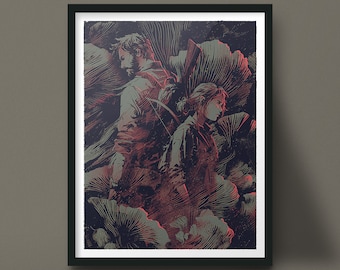 The Last of Us illustrated video game poster