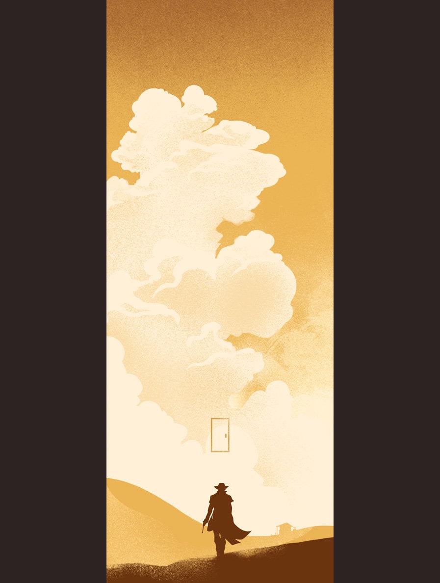 The Gunslinger Desert Door, Dark Tower Art Print Poster Design - Etsy