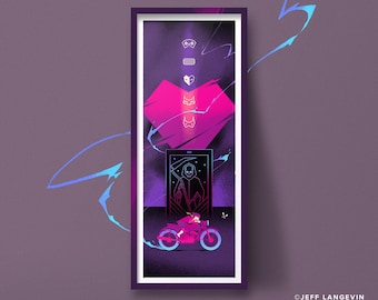 Sayonara Wild Hearts art print gaming poster