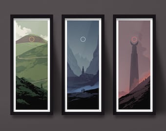 Lord of the Rings trilogy art print set