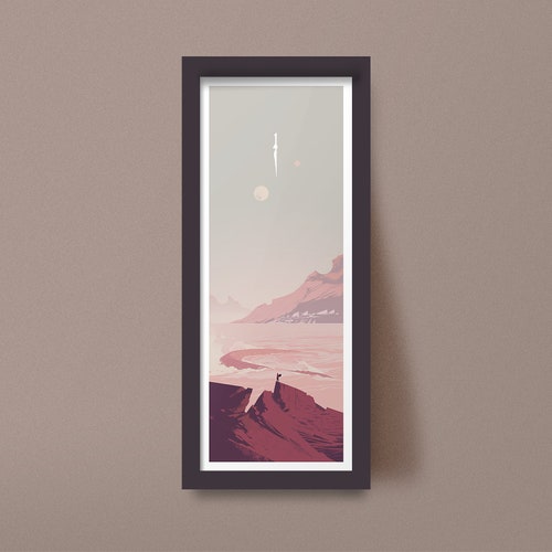 Dune Arrakis Landscape Illustrated Art Print
