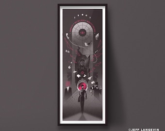 Lorelei and the Laser Eyes art print, gaming poster
