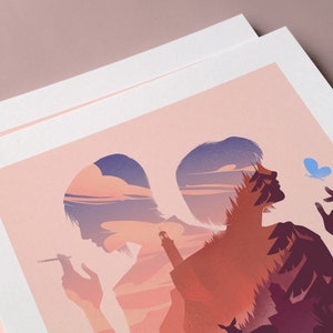 Printed on premium matte paper, this colorful, yet tasteful video game art would make a great addition to any fan's home.