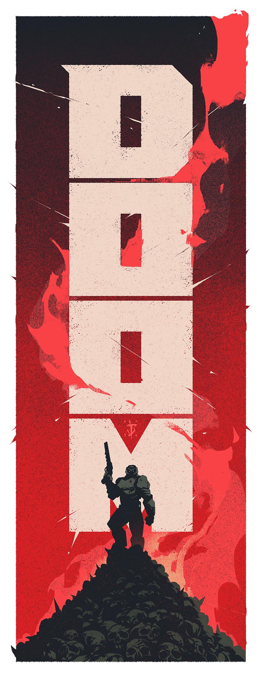 DOOM Art Print, Video Game Poster - Etsy