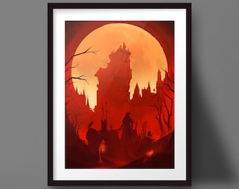 Bloodborne Art Print Yharnam Hunter Video Game Poster