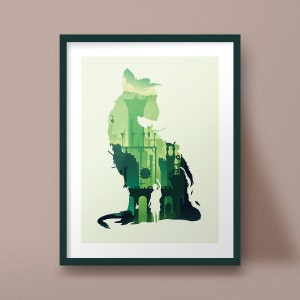 The Last Guardian Art Print Game Poster Trico Silhouette