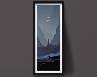 Lord of the Rings art print, Two Towers design