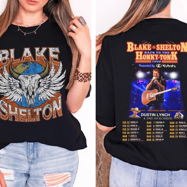 Blake Shelton 2024 Concert Shirt, Blake Shelton 2024 Back to the Honky Tonk Tour Shirt, Blake Shelton Fan Shirt, Blake Shelton Country Shirt
