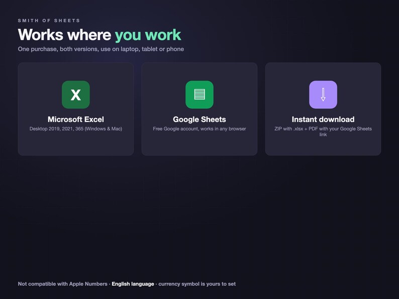 Subscription Tracker Spreadsheet, Recurring Bills & Free Trial Tracker with Renewal Dates and Monthly Cost, Dark Mode (Excel/Google Sheets) image 9