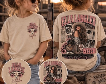 Ella Langley Cowgirl Tee Youth Kids | Western Rodeo Graphic Shirt