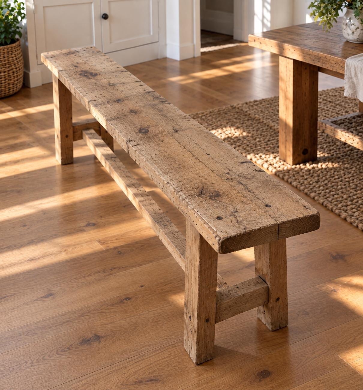 Wooden bench gray - Etsy 日本