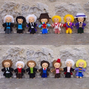 Doctor Who Inspired Felt Figure - Your choice of Doctor or Companion made to order