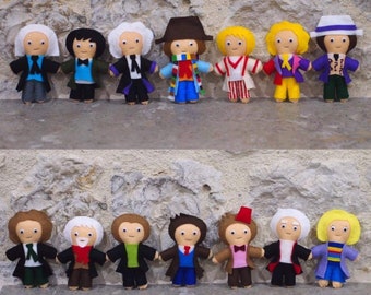 Doctor Who Inspired Felt Figure - Your choice of Doctor or Companion made to order