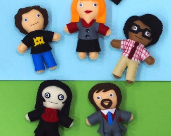 The IT Crowd Inspired Felt Figure - Your choice of 4.5" figure made to order
