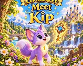 Kids Printable Coloring Book – Meet Kip | Curious Key Adventure PDF