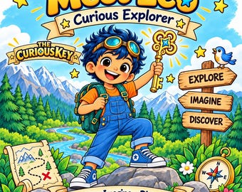 Kids Printable Coloring Book – Meet Leo | Curious Key Adventure PDF