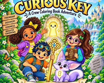 The Curious Key Printable Coloring Book | Kids' Magical Adventure