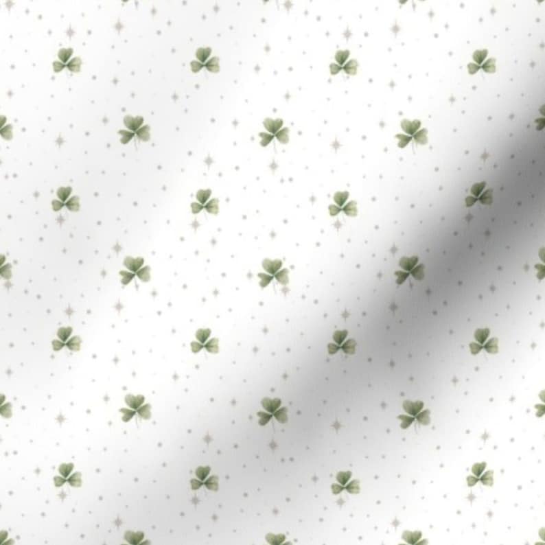 Tiny Shamrock Fabric by the yard small shamrock quilting fabric