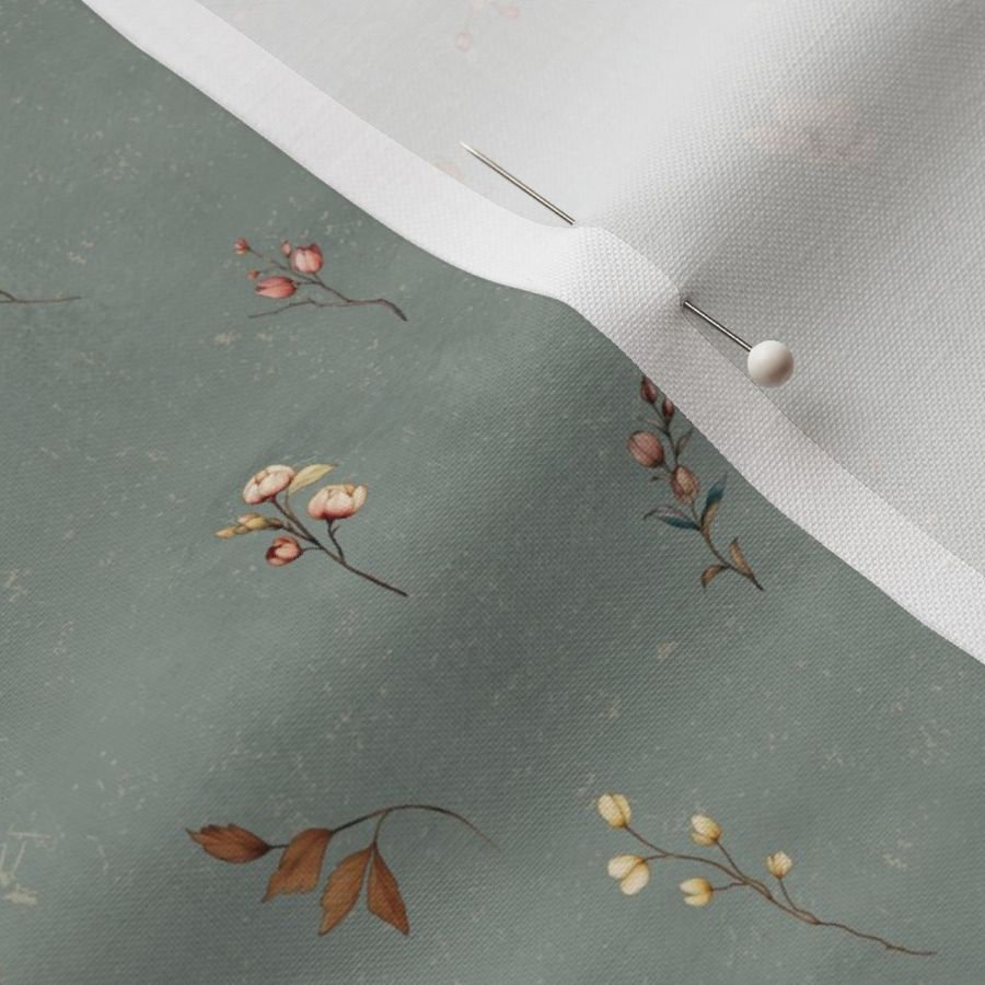 Floral Sage Fabric by the Yard Sage Floral Fabric Textured Fabric ...