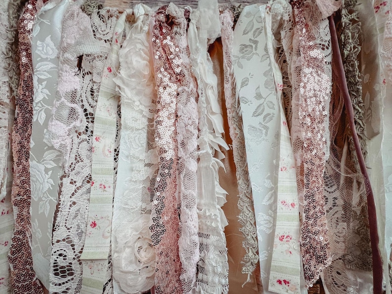 Rag Garland shabby chic ribbon banner