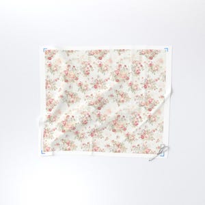 Shabby Chic Antique Cottage Fabric by the yard muted floral vintage romantic dusty rose coquette farmhouse coastal cottage French country image 4