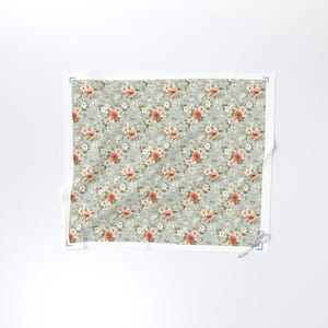 Sage Green Floral Cottage Fabric by the Yard earth tone floral dress fabric peach pastel flower cotton quilting floral farmhouse fabric sage image 3