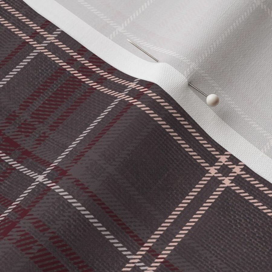Dark Gray Plaid Fabric by the Yard Fabric Plaid Fabric for Office ...