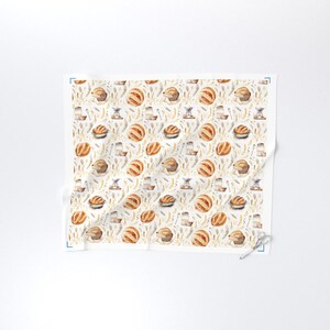 Sourdough Bread Fabric by the yard Farmhouse homestead farm fabric dough and wheat French bread loaf Beige kids Kitchen Baking Countryside image 3