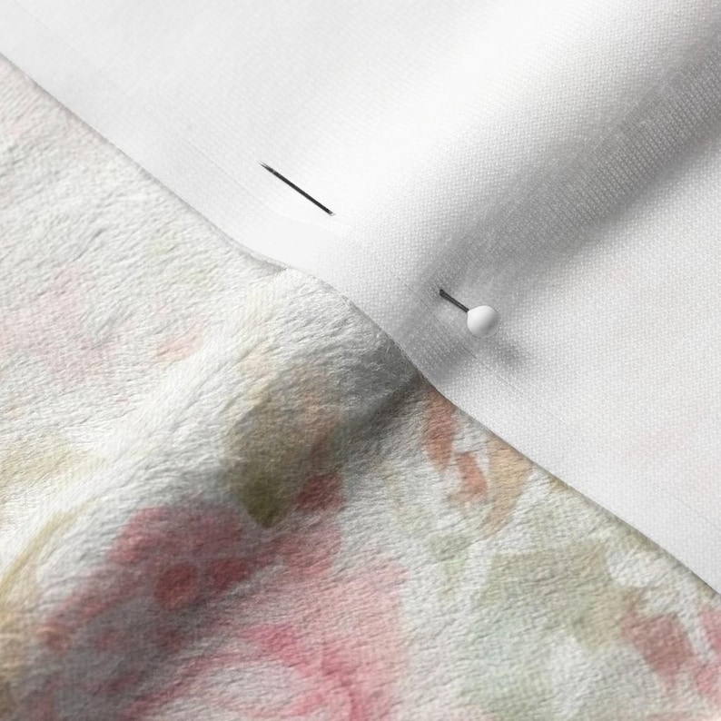 Minky pastel floral fabric