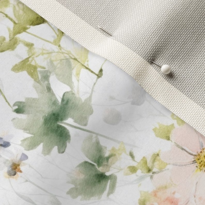 Botanical wild flower fabric