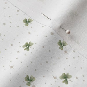 st patricks day fabric four leaf clover