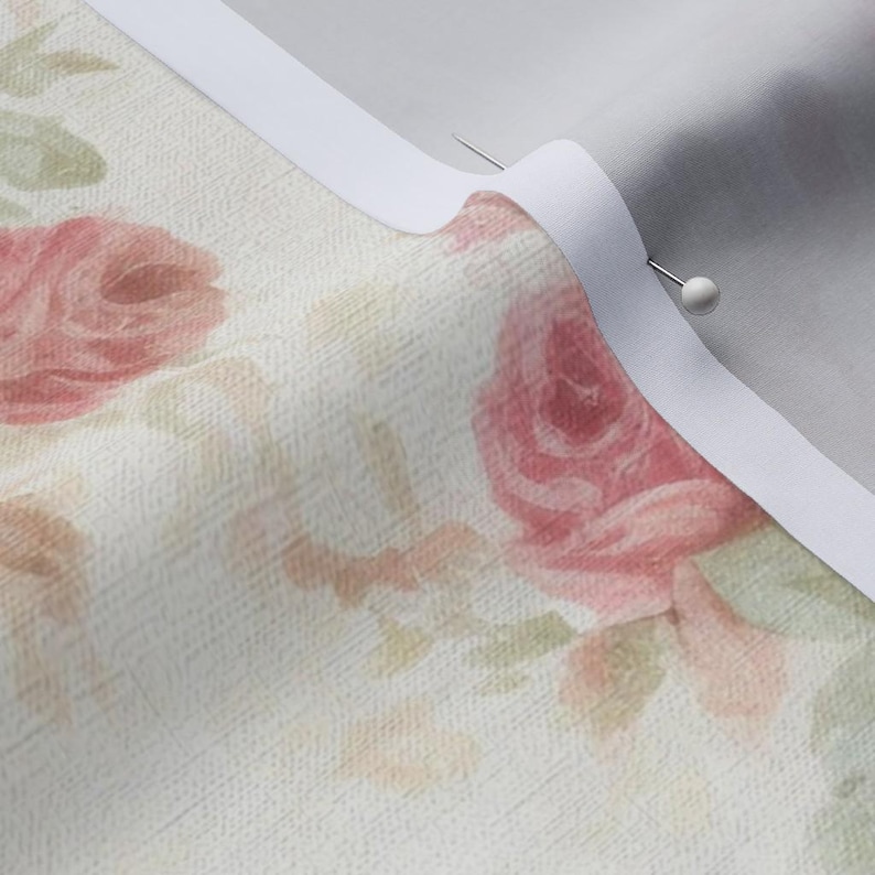 Cream Ivory French Country floral dress fabric